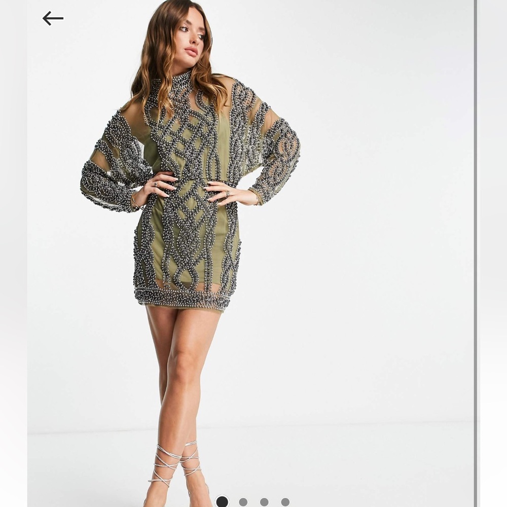 Embellished mini dress